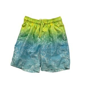 Boys Cat+Jack ocean print swim trunks size L
